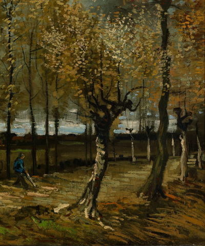 Detail van Vincent van Gogh, 'De populierenlaan bij Nuenen', november 1885, Collectie Museum Boijmans Van Beuningen, Rotterdam (schenking 26 Rotterdamse kunstvrienden, 1903/Foto: StudioTromp)